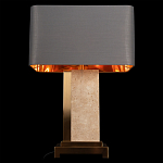 Настольная лампа с основанием из натурального камня c серым прямоугольным абажуром Lapis Tiburtinus варинант исполнения - 4 | Loft Concept в Воронеже