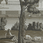 Обои ручная роспись Monuments of Paris Eau Forte on scenic paper варинант исполнения - 1 | Loft Concept в Воронеже