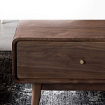 Кофейный стол из дерева с ящиком и нишей для хранения Coffee Walnut Table варинант исполнения - 5 | Loft Concept в Воронеже