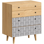 Комод с принтом на ящиках Elise Chest of Drawers варинант исполнения - 11 | Loft Concept в Воронеже