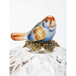 Конфетница с бронзовой ручкой и фарфоровой птичкой на крышке Eden Garden варинант исполнения - 3 | Loft Concept в Воронеже