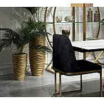 Стул обеденный велюровый черный с золотым каркасом Nobility варинант исполнения - 6 | Loft Concept в Воронеже