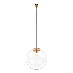 Подвесной светильник со стеклянным прозрачным плафоном в форме шара и золотыми металлическим акцентами 30 ClassiCon варинант исполнения - 2 | Loft Concept в Воронеже
