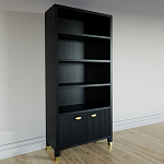 Книжный Стеллаж Elsa Dreams Black с задней стенкой варинант исполнения - 1 | Loft Concept в Воронеже