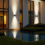 Уличный настенный светильник светодиодный конусообразной формы черного цвета из металла Urban Minimalist варинант исполнения - 6 | Loft Concept в Воронеже