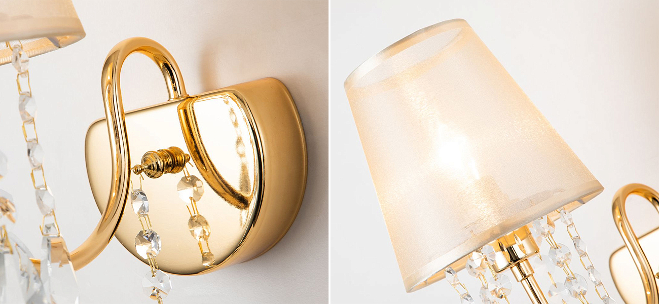 Бра золотого цвета с хрустальным декором Dainty Light Бра золотого цвета с хрустальным декором Dainty Light - Loft-Concept в Воронеже