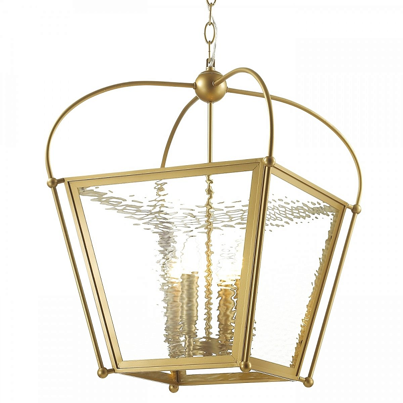 Люстра DUTCH Glass Pendant Arteco 4 Gold Прозрачное Стекло Золотой в Воронеже | Loft Concept 