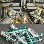 Дизайнерская люстра AQUA Blue Lagoon бирюзовое стекло несколько ярусов варинант исполнения - 3 | Loft Concept в Воронеже