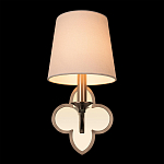 Бра с белым текстильным абажуром и декоративным основанием в виде четырехлистника с зеркальной вставкой Vitorino варинант исполнения - 25 | Loft Concept в Воронеже