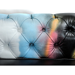 Диван в Лофт Честерфильд граффити из винтажной кожи GRAFFITI PARA Chesterfield варинант исполнения - 5 | Loft Concept в Воронеже