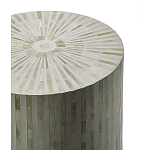 Круглый приставной столик с инкрустацией RADIAL BONE INLAY SIDE TABLE варинант исполнения - 1 | Loft Concept в Воронеже