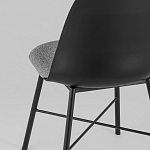 Стул из прочного пластика на металлическом основании Anora Black варинант исполнения - 6 | Loft Concept в Воронеже