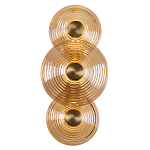 Бра со стеклянными плафонами янтарного цвета в форме дисков Savio Glass Disc варинант исполнения - 1 | Loft Concept в Воронеже