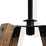 Барный стул со спинкой и металлической подставкой на 4-х деревянных ножках Коричневый Велюр Vendramin Chair варинант исполнения - 4 | Loft Concept в Воронеже