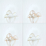 Плитка с узором Поганки варинант исполнения - 1 | Loft Concept в Воронеже