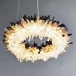 Люстра кргулая светодиодная из дымчатых и прозрачных необработанных кристаллов Raw Crystal варинант исполнения - 2 | Loft Concept в Воронеже