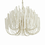 Люстра белая с несколькими ярусами деревянных палочек Bright Wooden Chandelier варинант исполнения - 1 | Loft Concept в Воронеже