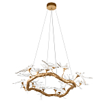 Люстра подвесная с прозрачными стеклянными птичками на ветвях Диаметр 100 см Serip Voa варинант исполнения - 4 | Loft Concept в Воронеже