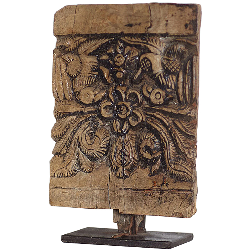 Декоративный аксессуар из тика Antique Carved Fragment Древесина Коричневый Декоративный аксессуар из тика Antique Carved Fragment Древесина Коричневый в Воронеже | Loft Concept