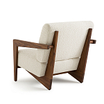 Кресло Avalon White Boucle из массива ореха варинант исполнения - 2 | Loft Concept в Воронеже