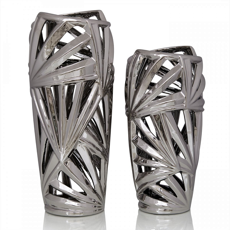 Ваза Palm Leaves Silver Серебряный Ваза Palm Leaves Silver Серебряный в Воронеже | Loft Concept