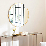 Золотое настенное зеркало Yvon Mirror варинант исполнения - 3 | Loft Concept в Воронеже