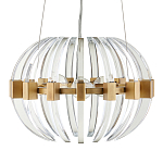 Люстра круглая с прозрачными элементами в форме полумесяца Crystal Crescent варинант исполнения - 4 | Loft Concept в Воронеже