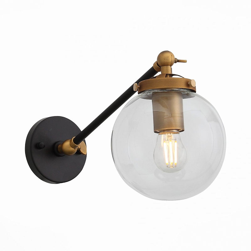 Бра Bistro Globe Clear Glass Bra Gold Золотой Бра Bistro Globe Clear Glass Bra Gold Золотой в Воронеже | Loft Concept