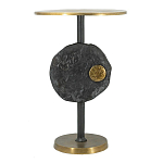 Столик приставной с абстрактным основанием и акцентом в виде золотистого диска Heavenly Space варинант исполнения - 1 | Loft Concept в Воронеже