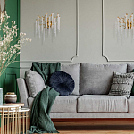 Бра золотого цвета с ветвями и хрустальными подвесками FAIRYTREE Light варинант исполнения - 8 | Loft Concept в Воронеже