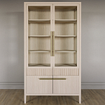 Витрина Primo со стеклянными фасадами и буфетом шпон Светлый дуб варинант исполнения - 2 | Loft Concept в Воронеже