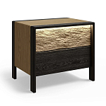 Тумба 2 ящика с подсветкой на рельефном фасаде Warm Industrial варинант исполнения - 3 | Loft Concept в Воронеже