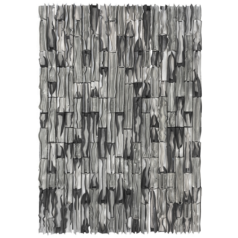 Объемное Панно на стену Grey Micro Waves Серый в Воронеже | Loft Concept 