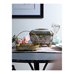 Блюдо фарфоровое с бронзовой ручкой Paradise Dish with Handle варинант исполнения - 2 | Loft Concept в Воронеже