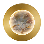 Бра в форме диска цвета латунь Brass Borders варинант исполнения - 1 | Loft Concept в Воронеже