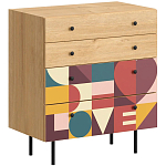 Комод с принтом на ящиках Elise Chest of Drawers варинант исполнения - 7 | Loft Concept в Воронеже