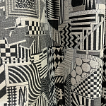 Мебельная ткань Шенилл черно-белый принт 280 см T3-44 варинант исполнения - 1 | Loft Concept в Воронеже