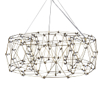 Люстра с тонкой металлической конструкцией цвета золото Quasar варинант исполнения - 2 | Loft Concept в Воронеже