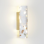Бра с цилиндрическим белым бетонным плафоном Terrazzo Light варинант исполнения - 1 | Loft Concept в Воронеже