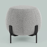 Пуф в ткани букле серого цвета Pikelet варинант исполнения - 2 | Loft Concept в Воронеже