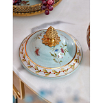 Шкатулка с крышкой из голубого фарфора с риунком птиц и цветов Blue Garden варинант исполнения - 5 | Loft Concept в Воронеже