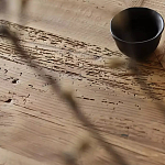 Дизайнерский журнальный стол квадратный с черным трапециевидным основанием Wokab варинант исполнения - 4 | Loft Concept в Воронеже