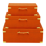 Комплект оранжевых чемоданов Golden Twigs варинант исполнения - 1 | Loft Concept в Воронеже