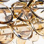 Люстра с круглыми стеклянными подвесками Cardiel Amber Glass Chandelier варинант исполнения - 4 | Loft Concept в Воронеже