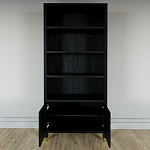 Книжный Стеллаж Elsa Dreams Black с задней стенкой варинант исполнения - 4 | Loft Concept в Воронеже