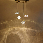 Подвесной светильник с прозрачным стеклянным плафоном округлой формы Effervia  варинант исполнения - 5 | Loft Concept в Воронеже