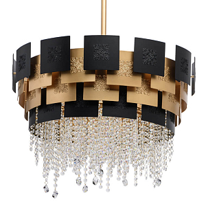 Люстра Engraving Plates Black Gold