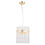 Подвесной светильник цилиндрической формы с текстурными стеклянными элементами Textured Glass Chandelier варинант исполнения - 1 | Loft Concept в Воронеже