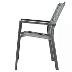 Стул темно-серый с высокой плетеной спинкой и сиденьем Braided Strength варинант исполнения - 5 | Loft Concept в Воронеже