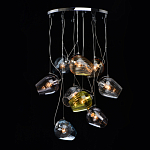 Люстра каскадная с 9-ю разноцветными стеклянными плафонами Kaleido варинант исполнения - 3 | Loft Concept в Воронеже